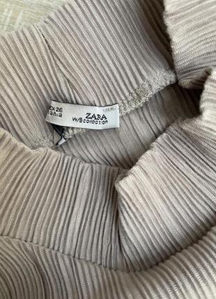 Базовый кроп-топ zara s/m женская блуза блузка топ в рубчик2 фото