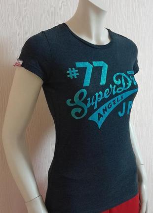 Стильна футболка темно-сірого кольору superdry made in turkey, блискавичне надсилання4 фото