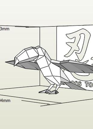 Paperkhan конструктор из картона 3d тукан птица птичка паперкрафт papercraft набор для творчества игрушка