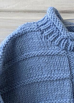 Стильный вязаный детский свитер оверсайз объемный свитшот 12-18 86 см2 фото