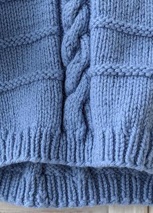 Стильный вязаный детский свитер оверсайз объемный свитшот 12-18 86 см3 фото