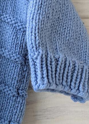 Стильный вязаный детский свитер оверсайз объемный свитшот 12-18 86 см4 фото
