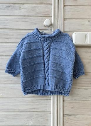 Стильный вязаный детский свитер оверсайз объемный свитшот 12-18 86 см5 фото