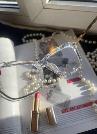 Шикарные новые имиджевые очки, прозрачная линза, красивая оправа🔥 люкс