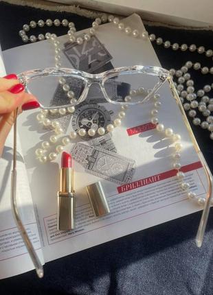 Шикарные новые имиджевые очки, прозрачная линза, красивая оправа🔥 люкс