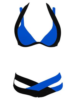 Раздельный купальник женский ishowtienda  синий5 фото