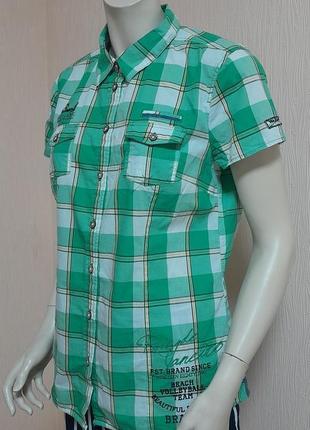 Изумительная рубашка зелёного цвета в полоску soccx brasil made in india, 💯 оригинал3 фото