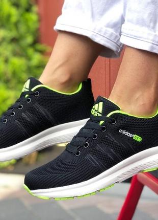 Adidas neo 🆕 жіночі кросівки адідас 🆕 чорні з салатовим1 фото