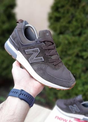 Чоловічі кросівки new balance 574 коричневі знижка sale | smb