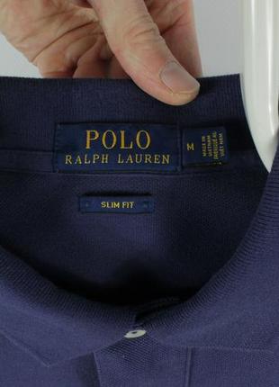 Якісна футболка поло polo ralph lauren slim fit navy polo shirt3 фото