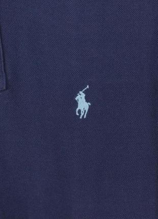 Якісна футболка поло polo ralph lauren slim fit navy polo shirt4 фото