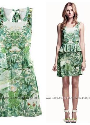 Ошатне плаття н&м з рослинним узором, р. 38евр