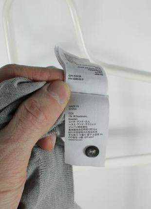 Легеньке поло шовк бавовна cos silk/cotton knit gray polo shirt7 фото