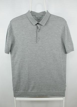 Легеньке поло шовк бавовна cos silk/cotton knit gray polo shirt1 фото