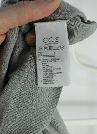 Легеньке поло шовк бавовна cos silk/cotton knit gray polo shirt6 фото