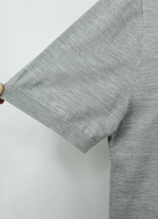 Легеньке поло шовк бавовна cos silk/cotton knit gray polo shirt4 фото