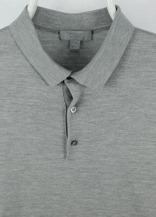 Легеньке поло шовк бавовна cos silk/cotton knit gray polo shirt2 фото