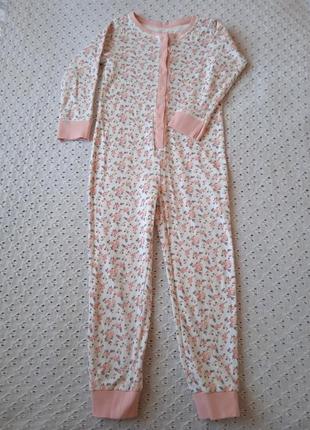 Пижама цельная matalan из хлопка для девочки слип комбинезон пижамка тоненькая1 фото