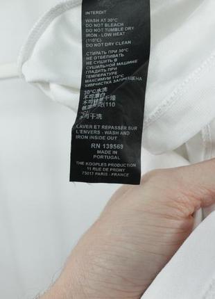 Белоснежная плотная футболка the kooples show white dense cotton t-shirt7 фото