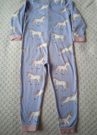 Пижама сплошная john lewis для девочки из хлопка демисезонная пижамка слип хлопковый2 фото