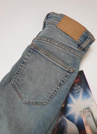 Синие джинсы zara высокая посадка.4 фото