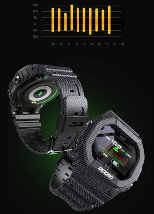 Чоловічий розумний смарт-годинник smart watch cq64-b/фітнес браслет трекер6 фото