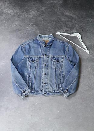 Винтажная джинсовая куртка levi’s с 90х. american vintage grunge distressed lee tommy hilfiger wrangler diesel рок джинсовая куртка бомбер2 фото