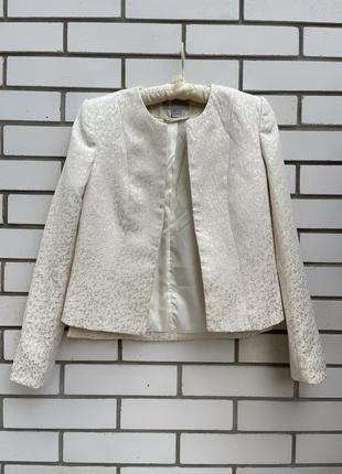 Жакардовий піджак, жакет, кісточки маленького розміру, бавовна h&amp;m