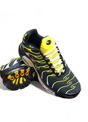 Nike air max plus tn black yellow6 фото