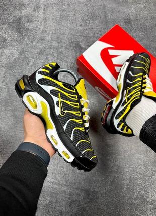 Nike air max plus tn black yellow2 фото