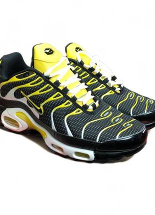 Nike air max plus tn black yellow7 фото