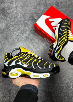 Nike air max plus tn black yellow3 фото