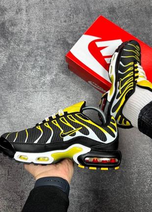 Nike air max plus tn black yellow4 фото