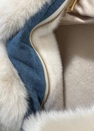 Шикарное джинсовое пальто шубка alex max 😍 италия 🇮🇹5 фото