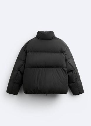 Пуховик куртка водоотталкивающий zara черный м l xl4 фото