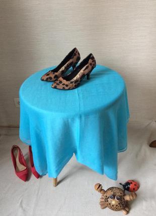 Женские туфли коричневые звериный принт