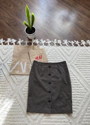Меди юбка юбка гусиная лапка h&amp;m zara cos