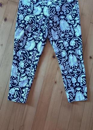 Хлопковые брюки h&amp;m в цветочный принт3 фото