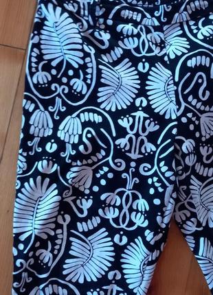 Хлопковые брюки h&amp;m в цветочный принт4 фото