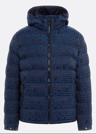 Пуховик guess allover logo puffer