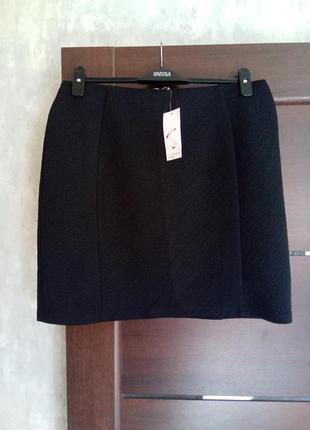 Брендовая новая красивая юбка из структурного материала р.16.5 фото