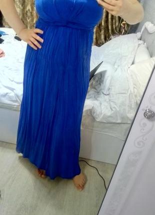 Красивенное платье макси синее bonprix6 фото
