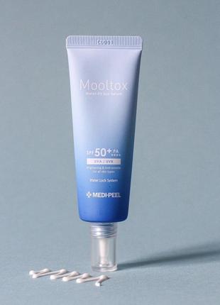 Ультраувлажняющая солнцезащитная сыворотка medi-peel aqua mooltox water-fit sun spf 50+ pa++++