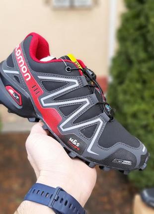 Чоловічі кросівки salomon speedcross 3 чорні з червоним знижка sale | smb