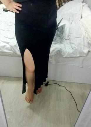 Черная длинная макси юбка miss selfridge2 фото