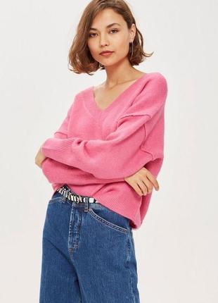 Суперм'який джемпер з v-подібним вирізом topshop розмір 381 фото