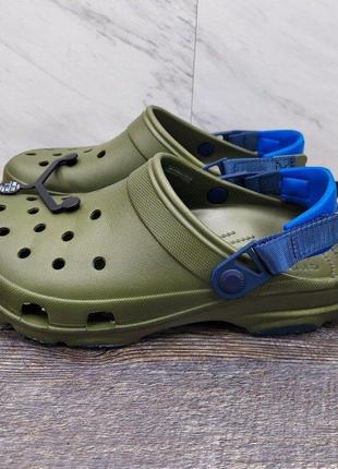 Крокс класік клог алл терейн зелені crocs classic all terrain clog army green/navy6 фото