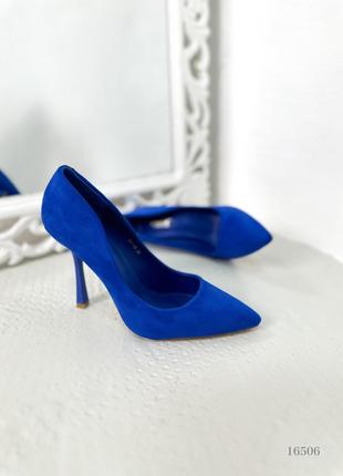Женские туфли синие2 фото