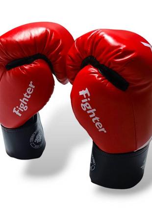 Боксерские перчатки lev sport 10 oz комбинированные красные