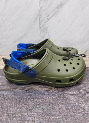 Крокс класік клог алл терейн зелені crocs classic all terrain clog army green/navy1 фото